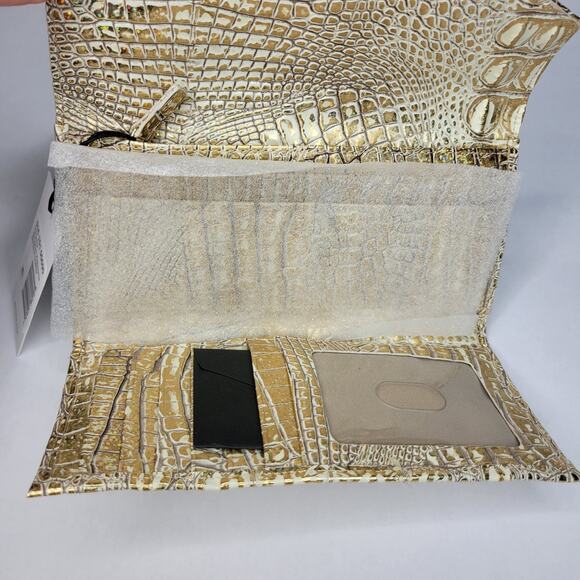 BRAHMIN Veronica Hologram Melbourne Gold Wallet Genuine Leather Iridescent NWT - Picture 8 of 12